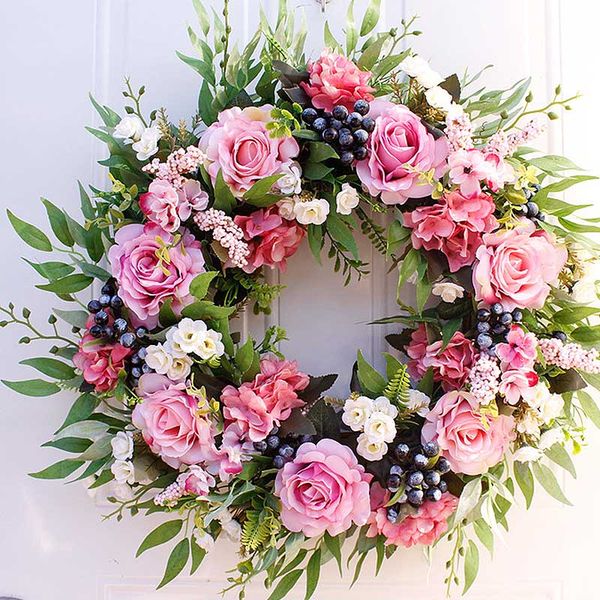 56cm artificial rose flower wreath home garden wall centerpiece window front door hanging fake flower garland wedding decoration
56cm artificial rose flower wreath home garden wall centerpiece window front door hanging fake flower garland wedding decoration