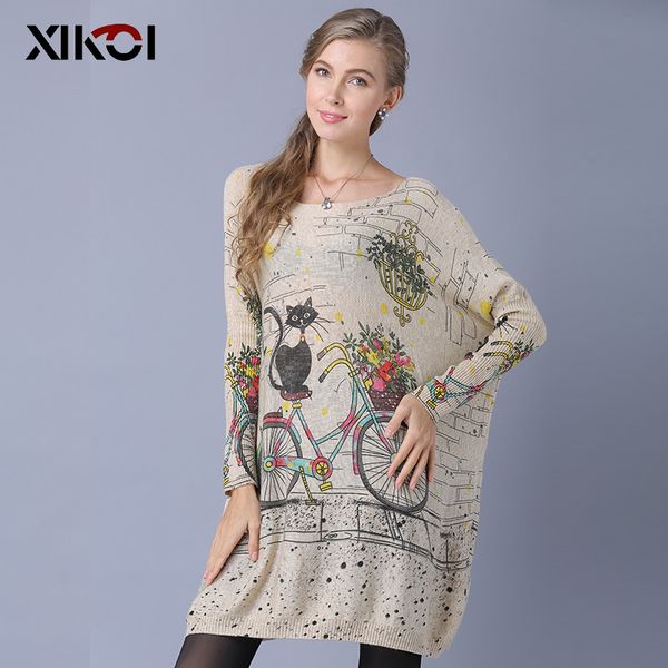 xikoi woman oversize sweater winter long cat bicycle print casual coat batwing sleeve bicycle cat print pullovers clothing, White;black
xikoi woman oversize sweater winter long cat bicycle print casual coat batwing sleeve bicycle cat print pullovers clothing, White;black