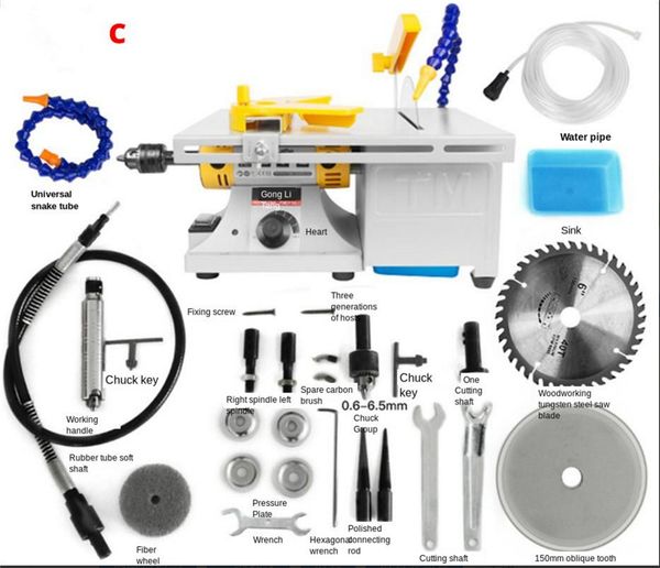 multi-functional electric grinder polisher drill saw tool mini bench lathe machine 350w
multi-functional electric grinder polisher drill saw tool mini bench lathe machine 350w
