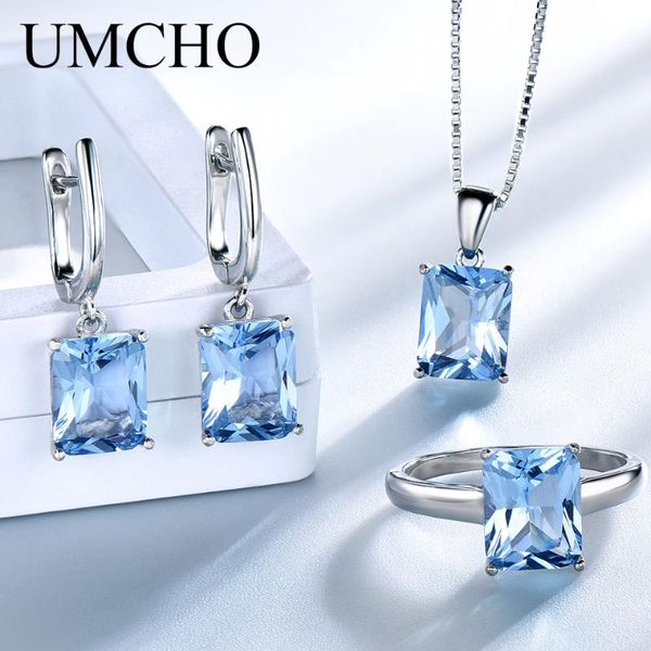 umcho real 925 sterling silver jewelry created sky blue z rings earrings necklace wedding gifts for women fine jewelry sets, Black
umcho real 925 sterling silver jewelry created sky blue z rings earrings necklace wedding gifts for women fine jewelry sets, Black