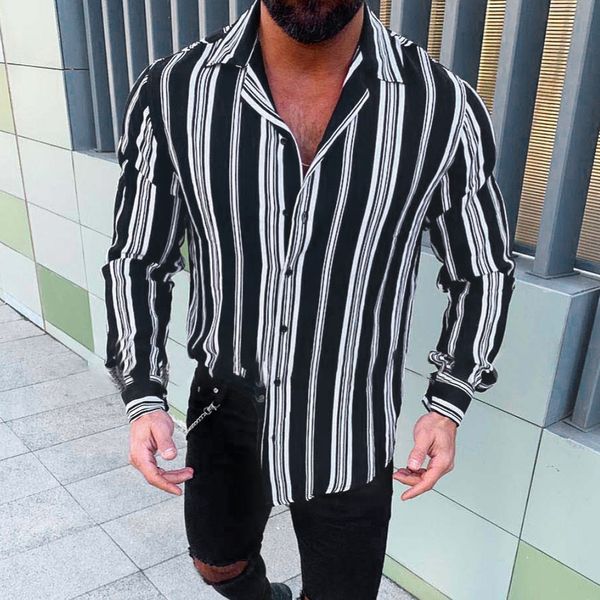 feitong men's stripe printed shirts casual turn-down collar slim shirt lapel long sleeve shirts blouse chemise homme, White;black
feitong men's stripe printed shirts casual turn-down collar slim shirt lapel long sleeve shirts blouse chemise homme, White;black