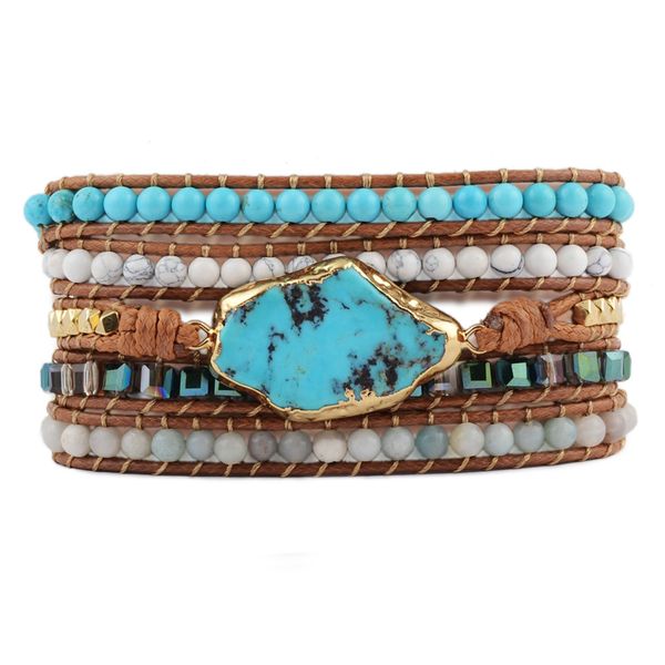 mixed handmade howlites bracelet natural stones turquoises charm 5 strands wrap bracelets women leather bracelet dropshipping, Golden;silver
mixed handmade howlites bracelet natural stones turquoises charm 5 strands wrap bracelets women leather bracelet dropshipping, Golden;silver