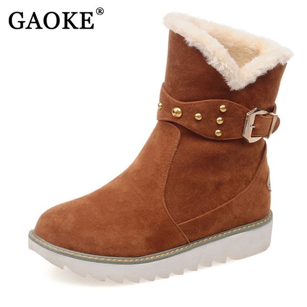 gaoke warm faux fur waterproof snow boots women winter fashion ankle boots big size black brown beige color dropshipping
gaoke warm faux fur waterproof snow boots women winter fashion ankle boots big size black brown beige color dropshipping
