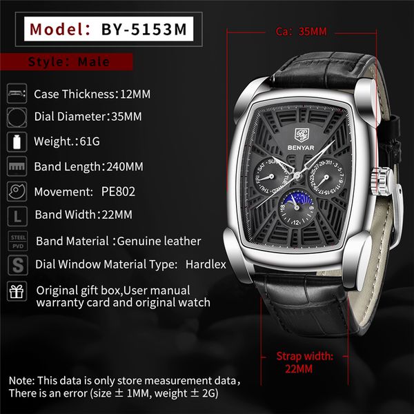 benyar sports military men watches 2019 luxury brand man chronograph quartz-watch leather army male clock relogio masculino235c, Slivery;brown
benyar sports military men watches 2019 luxury brand man chronograph quartz-watch leather army male clock relogio masculino235c, Slivery;brown