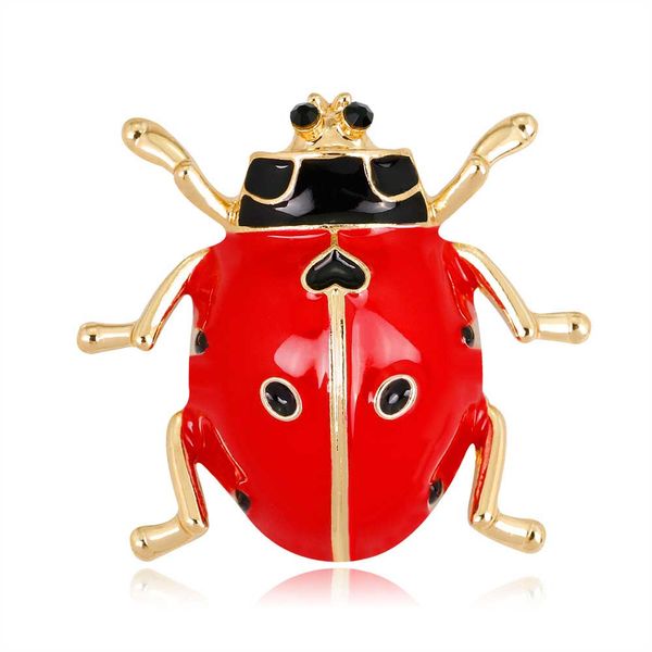 

ювелирные изделия красного ladybug эмаль брошь pin для женщин для мужчин одежда шарфа сумка элегантного черного ladybird протяжка малой моды, Gray