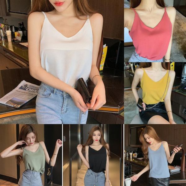 chiffon camis women tank summer 2020 loose v-neck sleeveless fitness fashion vest tee casual female clothing, White
chiffon camis women tank summer 2020 loose v-neck sleeveless fitness fashion vest tee casual female clothing, White