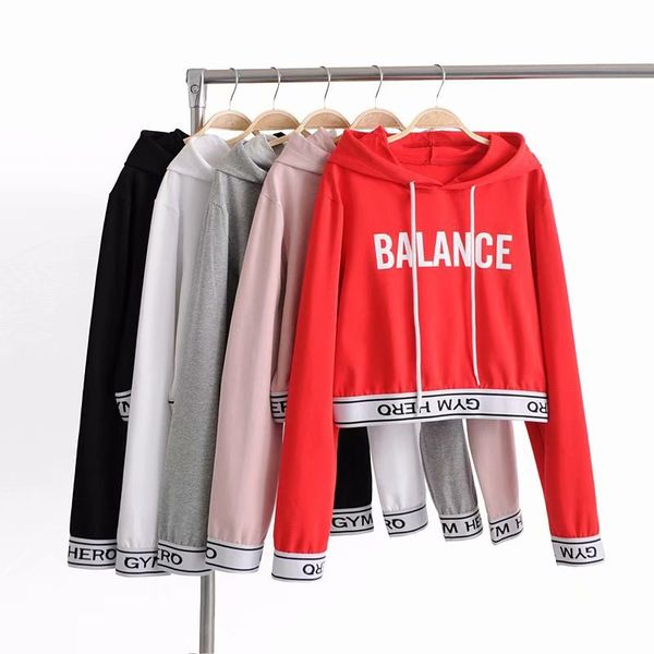 2019 europe and america foreign trade women's dress autumn new style trendy letters printed webbing hooded short hood, Black
2019 europe and america foreign trade women's dress autumn new style trendy letters printed webbing hooded short hood, Black