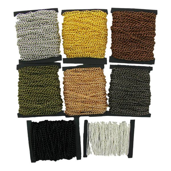 2.5/3.5/4.5mm necklace chains 2m/pack rhodium/silver/kc gold/gunblack/antique bronze color flat chain for diy jewelry making, Blue;slivery
2.5/3.5/4.5mm necklace chains 2m/pack rhodium/silver/kc gold/gunblack/antique bronze color flat chain for diy jewelry making, Blue;slivery