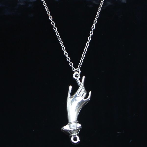 20pcs new fashion necklace 45x14mm palm connector silver pendants short long women men colar gift jewelry choker
20pcs new fashion necklace 45x14mm palm connector silver pendants short long women men colar gift jewelry choker