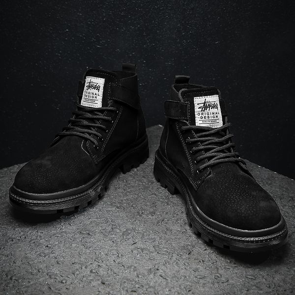 2019 new spring and autumn men's warm men's boots winter waterproof ankle boots cowboy outdoor plush work snow, Black
2019 new spring and autumn men's warm men's boots winter waterproof ankle boots cowboy outdoor plush work snow, Black