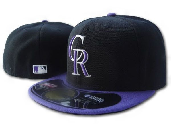 Rockies Fitted Black Purple Color On field Baseball Hats Flat Brim Sports Team Logo Embroidered Flat Full Closed Caps Cheap Bones Gorras
Rockies Fitted Black Purple Color On field Baseball Hats Flat Brim Sports Team Logo Embroidered Flat Full Closed Caps Cheap Bones Gorras