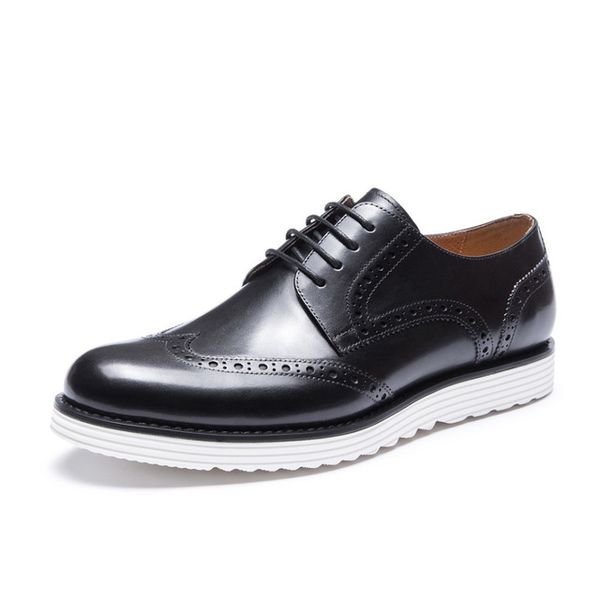 new arrival men leather genuine shoes man brogue shoes comfortable dress shoes, Black
new arrival men leather genuine shoes man brogue shoes comfortable dress shoes, Black