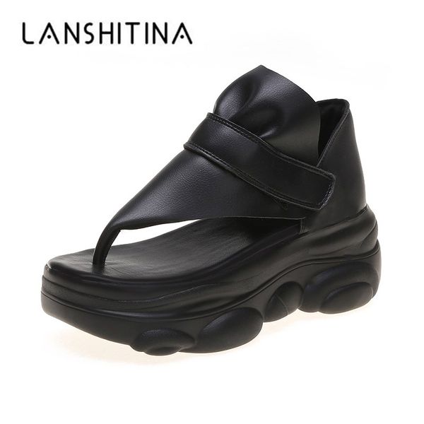 2020 summer leather women sandals platform 6.5cm wedge heels shoes comfortable outside flip-flops white sneakers beach shoes, Black
2020 summer leather women sandals platform 6.5cm wedge heels shoes comfortable outside flip-flops white sneakers beach shoes, Black