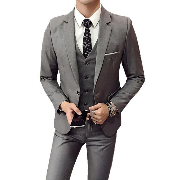 jacket + vest + pants ) fashion solid color high-end groom wedding dress formal suit 3 pcs set suit mens casual business, White;black
jacket + vest + pants ) fashion solid color high-end groom wedding dress formal suit 3 pcs set suit mens casual business, White;black