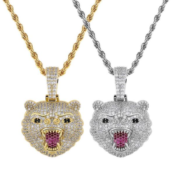 новое прибытие 18k позолоченный bling цветастая цирконий mens ревущие медведь ожерелье masculina bijoux hip hop rapper ювелирные подарки, Silver
новое прибытие 18k позолоченный bling цветастая цирконий mens ревущие медведь ожерелье masculina bijoux hip hop rapper ювелирные подарки, Silver