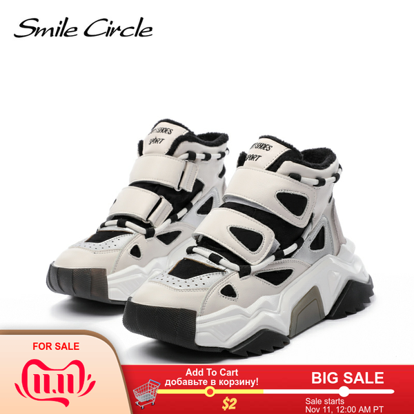 smile circle 2019 winter flat platform shoes women fashion high-sneakers women keep warm thick bottom casual shoes, Black
smile circle 2019 winter flat platform shoes women fashion high-sneakers women keep warm thick bottom casual shoes, Black