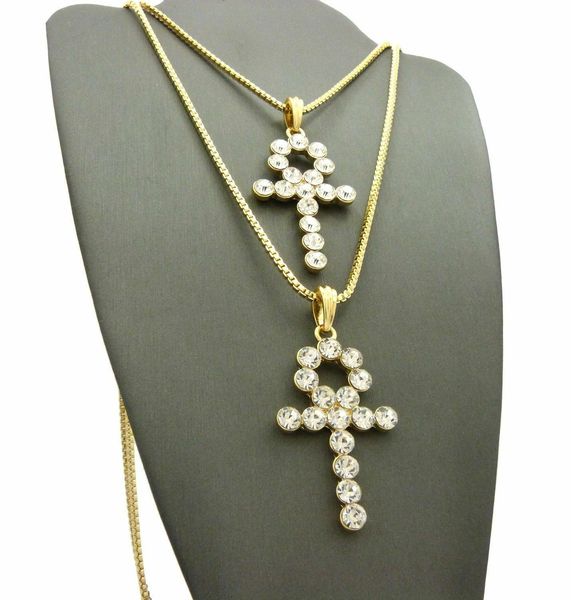 men iced out egyptian ankh cross & cross pendant 24" 30" box chain necklace 2pcs jewelry set rapper accessories, Silver
men iced out egyptian ankh cross & cross pendant 24" 30" box chain necklace 2pcs jewelry set rapper accessories, Silver
