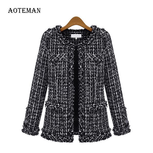 autumn winter coat women 2019 elegant slim long sleeve plaid coat female vintage formal plus size tassel tweed coats black 4xl y190926
autumn winter coat women 2019 elegant slim long sleeve plaid coat female vintage formal plus size tassel tweed coats black 4xl y190926