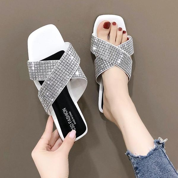 women slipper shining leather squared toe casual shoe beach slides ladies mules white black sandalia de mujer verano 2020
women slipper shining leather squared toe casual shoe beach slides ladies mules white black sandalia de mujer verano 2020