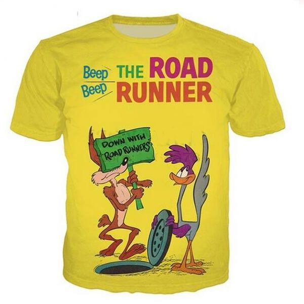 new fashion mens / womans cartoon roadrunner shirt summer style funny 3d print casual t-shirt plus size af0522, White;black
new fashion mens / womans cartoon roadrunner shirt summer style funny 3d print casual t-shirt plus size af0522, White;black