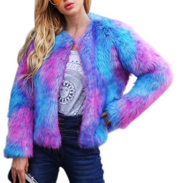 2018 must have colorful faux fur coats long sleeve lapel warm winter jackets coats women fashion streetwear cardigans outerwears, Black
2018 must have colorful faux fur coats long sleeve lapel warm winter jackets coats women fashion streetwear cardigans outerwears, Black