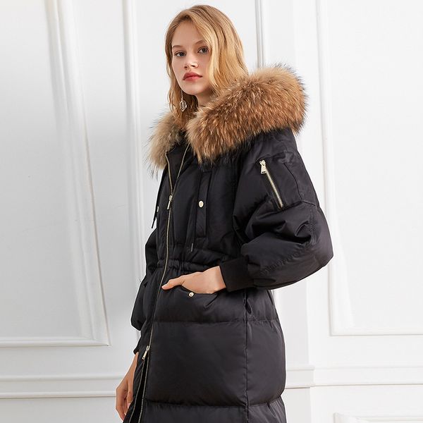 european women down jacket female thick genuine raccoon fur collar hoodie white down coat parka winter jacket women high quality, Black
european women down jacket female thick genuine raccoon fur collar hoodie white down coat parka winter jacket women high quality, Black