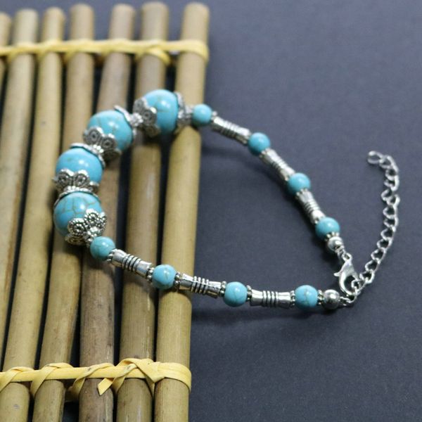 turquoise bracelet handmade adjustable metal rope chain round beads chain for girls women, Golden;silver
turquoise bracelet handmade adjustable metal rope chain round beads chain for girls women, Golden;silver