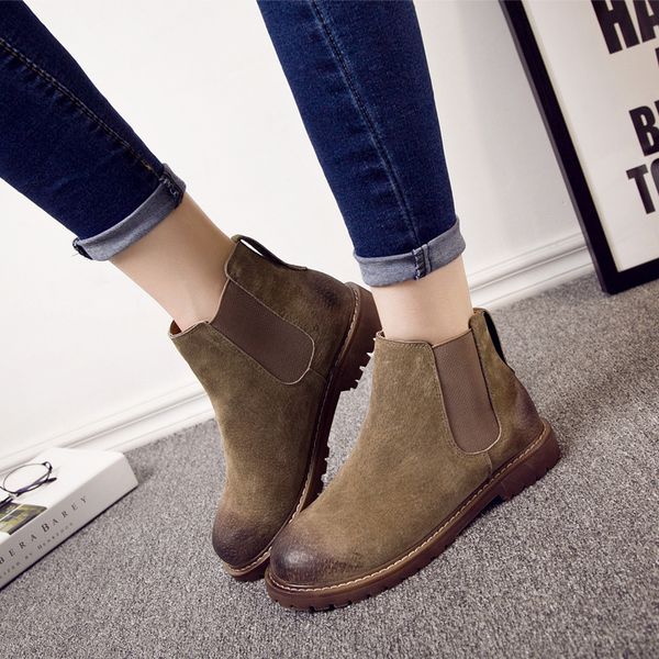 genuine leather woman boots boots woman short flat bottom low, Black
genuine leather woman boots boots woman short flat bottom low, Black