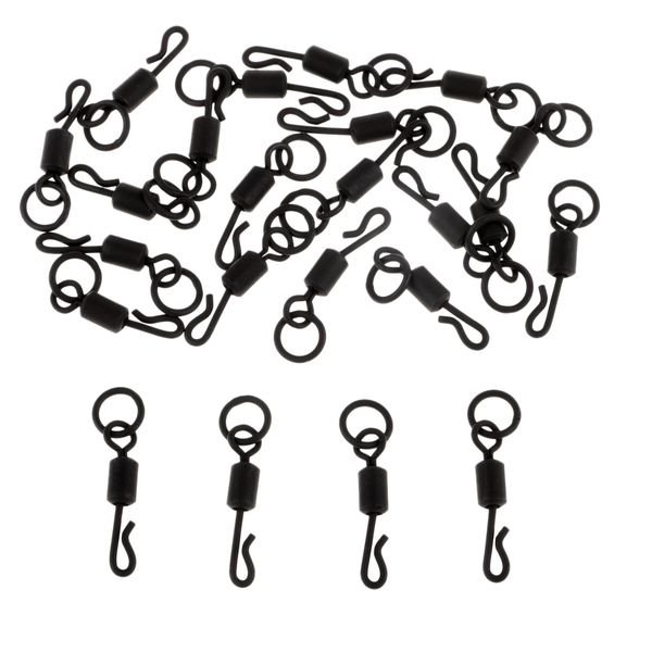 25pcs matte black carp fishing quick change swivel with ring
25pcs matte black carp fishing quick change swivel with ring