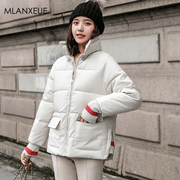 casual winter parka coat women korean standing collar slim zipper thick cotton coat ladies solid office parkas jacket streetwear, Tan;black
casual winter parka coat women korean standing collar slim zipper thick cotton coat ladies solid office parkas jacket streetwear, Tan;black