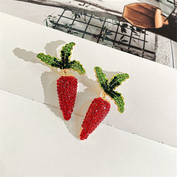 fyuan cute red fruit rhinestone drop earrings for women carrot crystal dangle earrings statement jewelry gifts, Silver
fyuan cute red fruit rhinestone drop earrings for women carrot crystal dangle earrings statement jewelry gifts, Silver