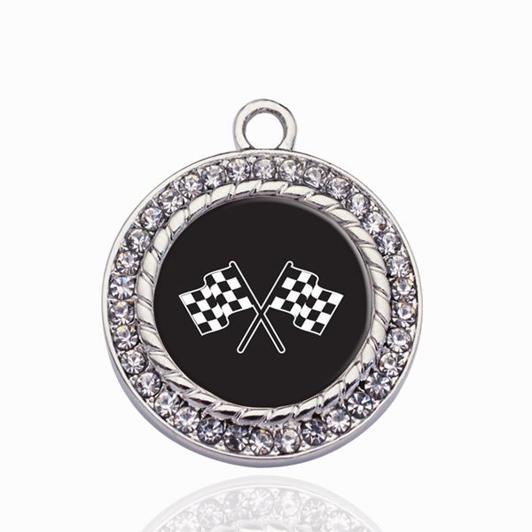 racing flags circle charm trendy charms necklace pendant jewelry accessory making man women retro style jewelry, Bronze;silver
racing flags circle charm trendy charms necklace pendant jewelry accessory making man women retro style jewelry, Bronze;silver
