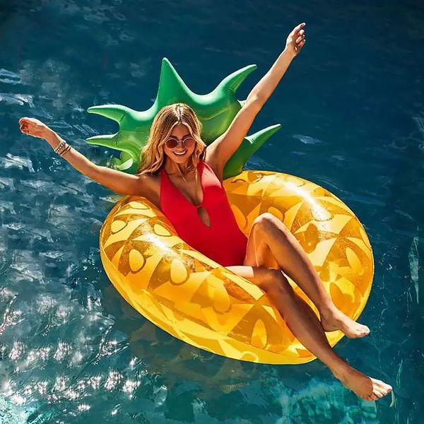

watermelon inflatable swimming ring large life buoy hawaii summer fun pool beach party decoration supplies kids float toys