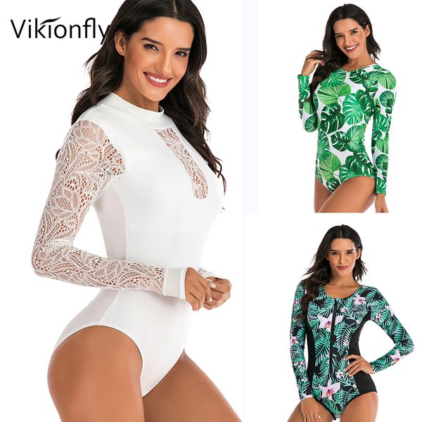 vikionfly new 2020 sport zipper swimsuit women one piece swimwear long sleeve lace bathing suit swimming maillot de bain femme, White;black
vikionfly new 2020 sport zipper swimsuit women one piece swimwear long sleeve lace bathing suit swimming maillot de bain femme, White;black