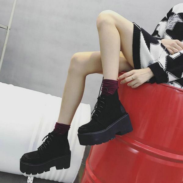 2019 retro black thick bottom high heel .5cm autumn short ankle shoes boots women ladies wedges fltas platform boots lg-63
2019 retro black thick bottom high heel .5cm autumn short ankle shoes boots women ladies wedges fltas platform boots lg-63