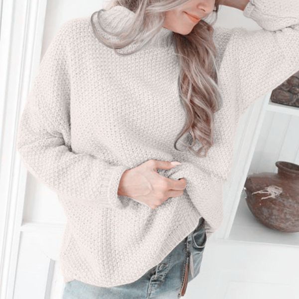 womens turtleneck loose knitted sweater jumper long sleeve warm pullover, White;black
womens turtleneck loose knitted sweater jumper long sleeve warm pullover, White;black