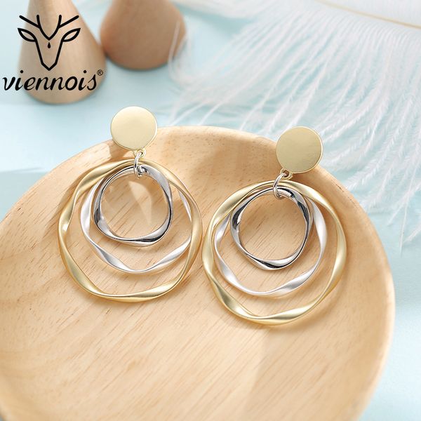 viennois multi-storey round earrings gold color irregular circle dangle earring for women party fashion jewelry 2019, Silver
viennois multi-storey round earrings gold color irregular circle dangle earring for women party fashion jewelry 2019, Silver