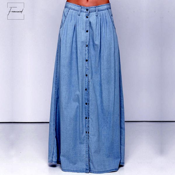 summer women denim skirt femme casual loose high waisted single maxi long jean skirt saias feminina 3xl, Black
summer women denim skirt femme casual loose high waisted single maxi long jean skirt saias feminina 3xl, Black