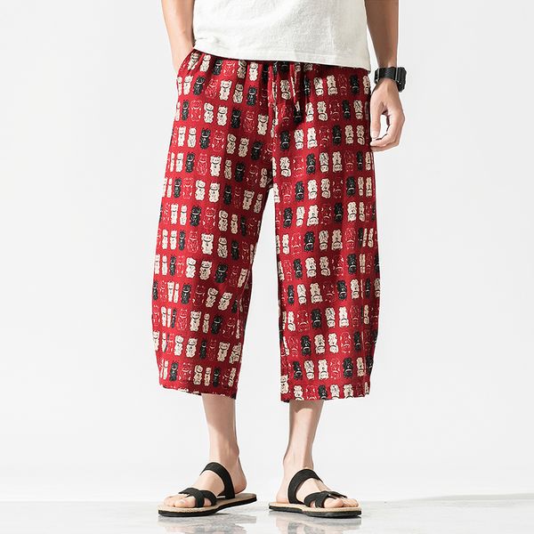 chinese style beach pants men's youth japanese loose wide leg pants harem fashion printed cropped trousers plus size m-5xl, Black
chinese style beach pants men's youth japanese loose wide leg pants harem fashion printed cropped trousers plus size m-5xl, Black