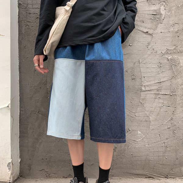 summer jeans men's fashion retro contrast color casual straight jeans men streetwear wild loose cropped denim shorts mens -5xl, Blue
summer jeans men's fashion retro contrast color casual straight jeans men streetwear wild loose cropped denim shorts mens -5xl, Blue