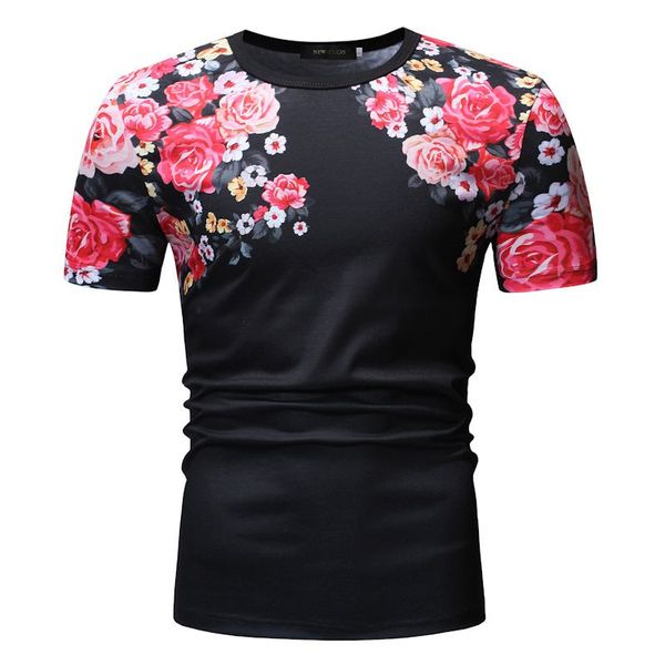 floral print mens designer tshirts fashion slim short sleeve crew neck mens tees casual males clothing, White;black
floral print mens designer tshirts fashion slim short sleeve crew neck mens tees casual males clothing, White;black
