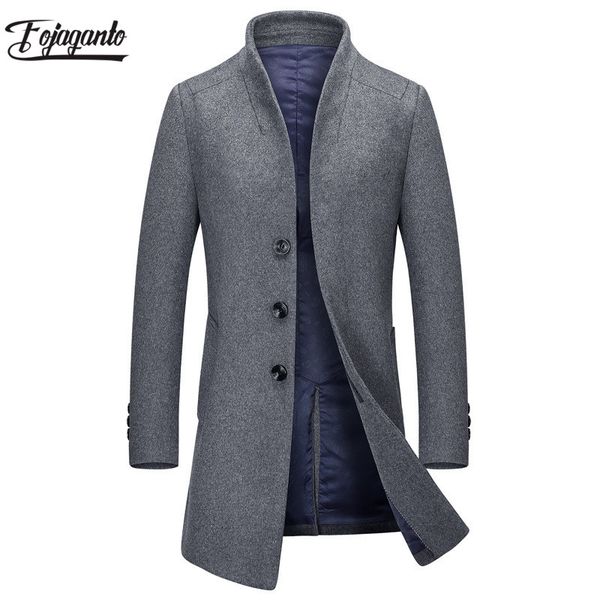 fojaganto men winter wool coat men's new solid color slim fit warm thick wool blends woolen pea coat male trench overcoat, Black
fojaganto men winter wool coat men's new solid color slim fit warm thick wool blends woolen pea coat male trench overcoat, Black