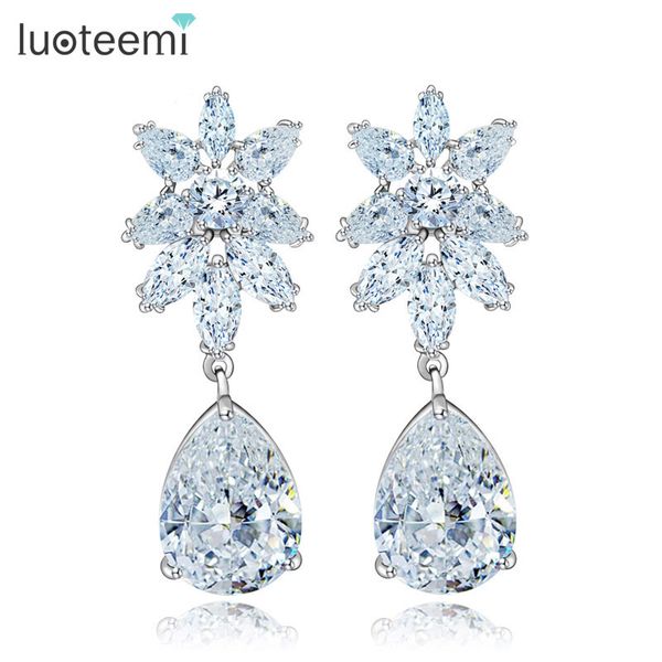 luoteemi wedding bridal teardrop earring new beautiful luxury quality elegant women clear cubic zirconia drop earrings, Silver
luoteemi wedding bridal teardrop earring new beautiful luxury quality elegant women clear cubic zirconia drop earrings, Silver