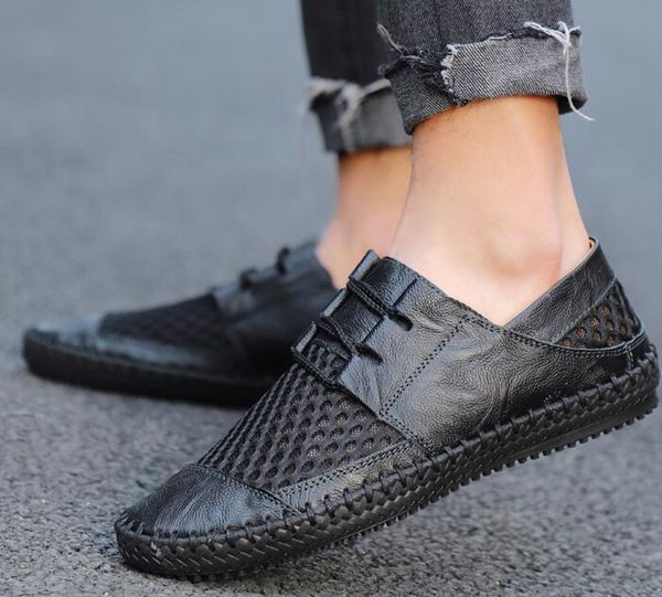 new summer men shoes fashion lace up man genuine leather mesh breathable casual shoes men cool loafers
new summer men shoes fashion lace up man genuine leather mesh breathable casual shoes men cool loafers
