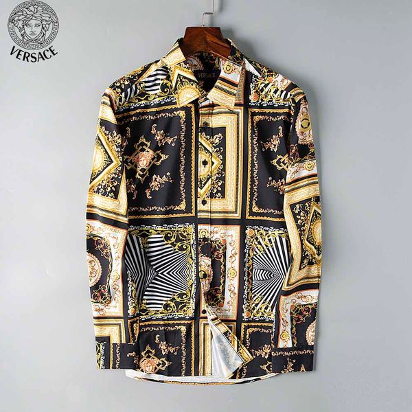 luxury mens designer long sleeve shirts firmate business dress shirts fashion casual brand shirt print slim shirt homme button up 175, White;black
luxury mens designer long sleeve shirts firmate business dress shirts fashion casual brand shirt print slim shirt homme button up 175, White;black