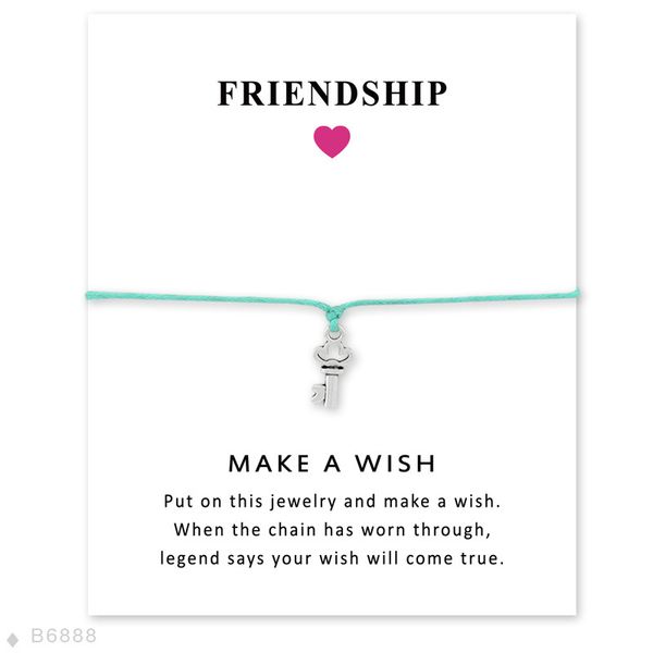 love key handmade rope charm bracelets for women men friendship statement wish jewelry gift with card, Golden;silver
love key handmade rope charm bracelets for women men friendship statement wish jewelry gift with card, Golden;silver