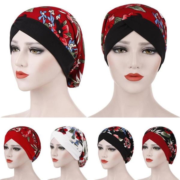 women floral print wide band muslim bonnet night sleep cap head cover islamic arab turban chemo hats beanies skullies accessory, Blue;gray
women floral print wide band muslim bonnet night sleep cap head cover islamic arab turban chemo hats beanies skullies accessory, Blue;gray