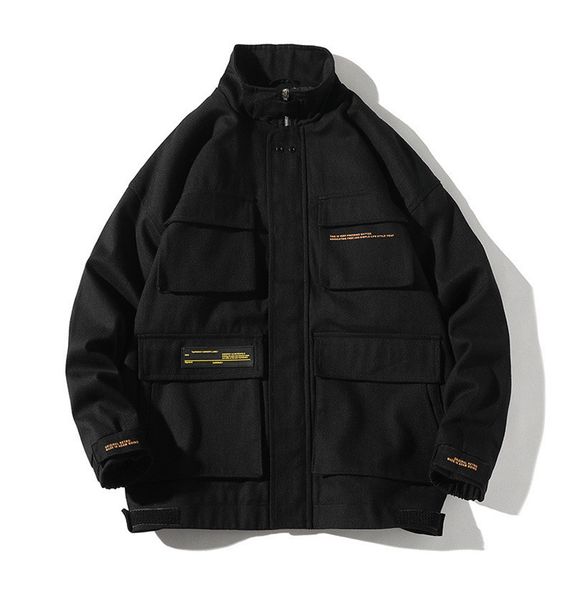 весна осень конструктор мужские куртки вскользь stand collar mens cargo пальто мужские сыпучие outwear с кнопкой, Black;brown 
весна осень конструктор мужские куртки вскользь stand collar mens cargo пальто мужские сыпучие outwear с кнопкой, Black;brown