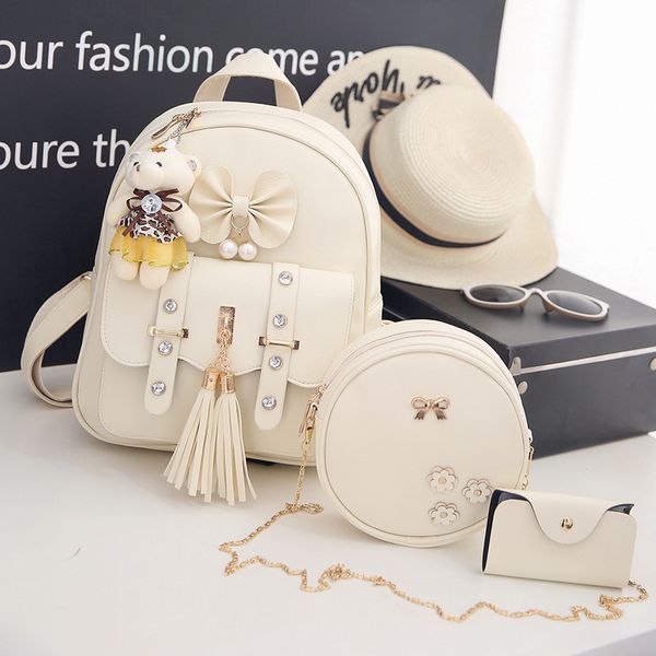 bag female 2020 new fashion three-piece backpack korean tassel student school bag outdoor travel small backpack
bag female 2020 new fashion three-piece backpack korean tassel student school bag outdoor travel small backpack
