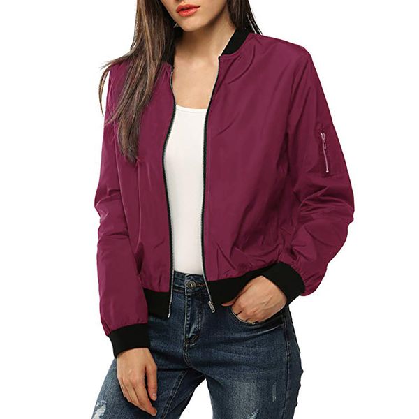 chamsgend bomber jacket coat women sports running training plus size coat pocket zipper long sleeve ladies fitness outdoor, Black;red
chamsgend bomber jacket coat women sports running training plus size coat pocket zipper long sleeve ladies fitness outdoor, Black;red